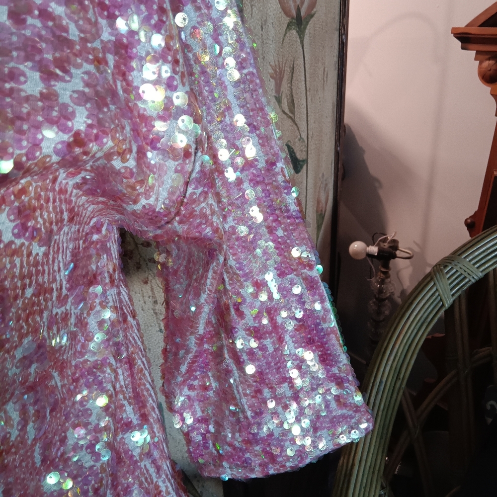 CSOS pink sequins top - Picture 2 of 5